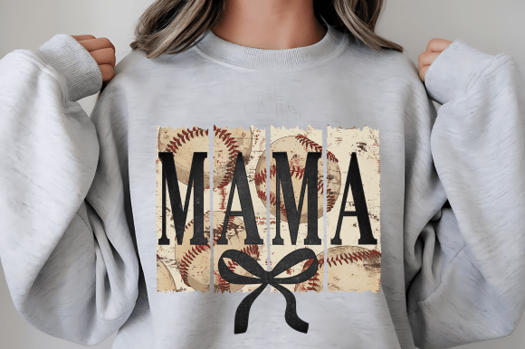 Baseball Mama Coquette Bow PNG: A Design Asset for Modern Branding