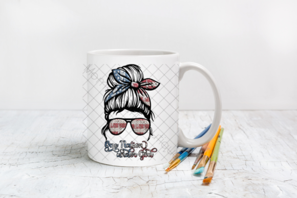 Crafting Patriotic Charm: One Nation Under God, Messy Bun, America Designs