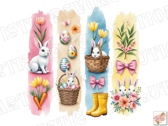 Easter Brushstroke PNG: Retro Design for Modern Creations