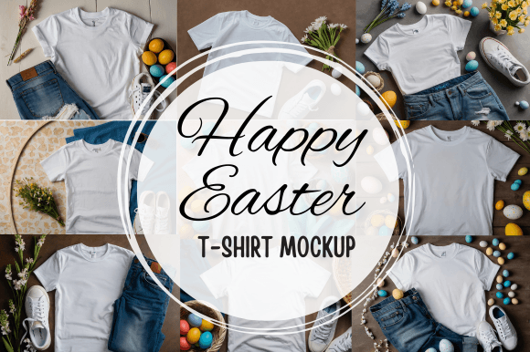 Elevate Your Holiday Branding with Easter T-Shirt Mockup #2