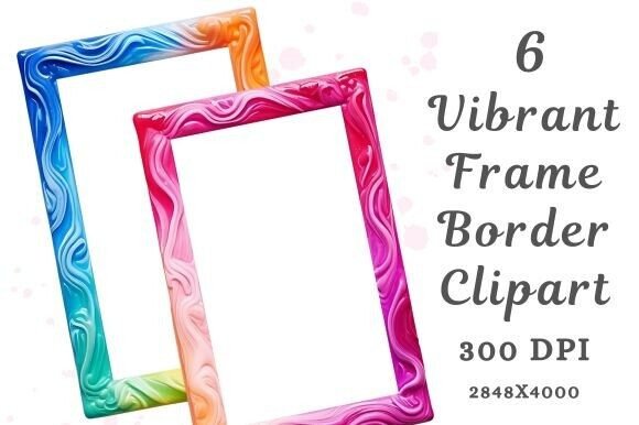 Elevate Your Projects with Vibrant Frame Border Clipart