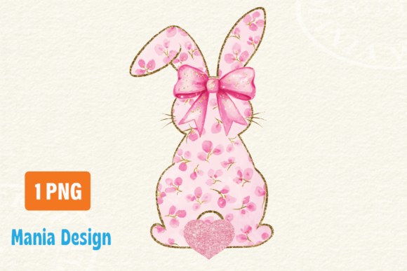Floral Easter Bunny Coquette Bow: Elevate Your Spring Designs