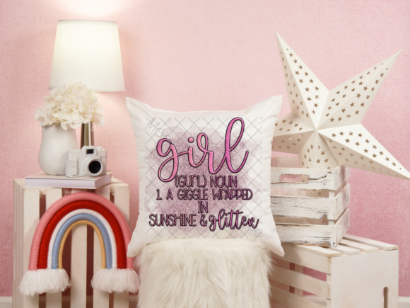 Girl (GURL) NOUN Giggle Glitter, PNG: A Design Asset for Playful Branding