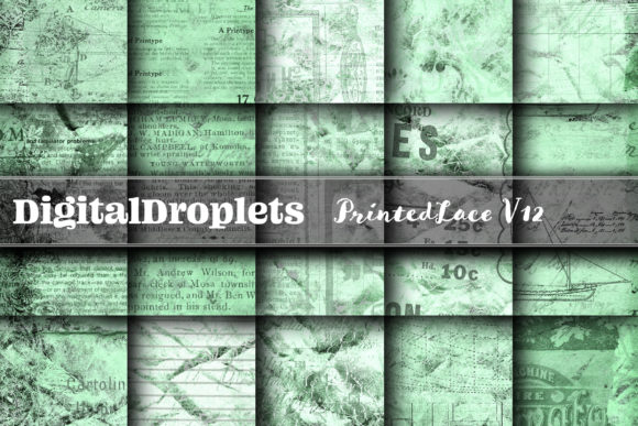 Printed Lace Vol. 12 | Vintage Digital Paper Collection