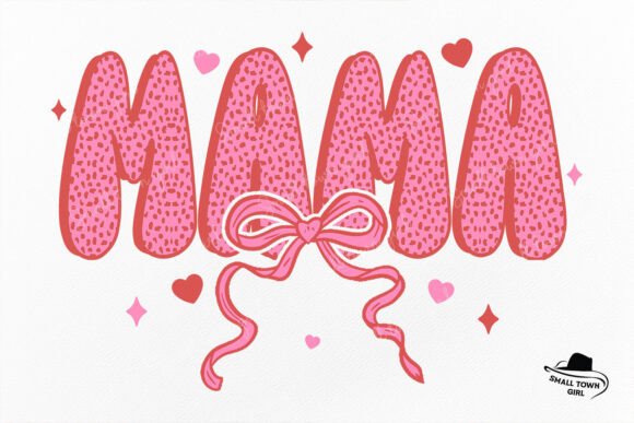 Retro Pink Valentine Mama Coquette Bow: A Design Asset Deep Dive