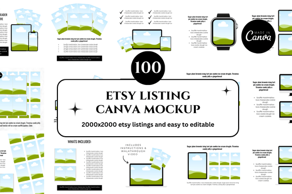 Transform Your Etsy Shop with 100 Canva Mockup Templates